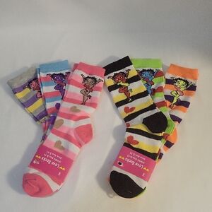 Playful Character Striped Socks Set